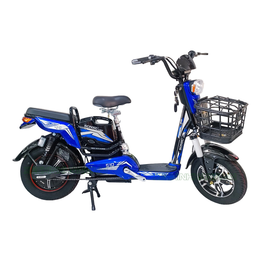 XE ĐẠP ĐIỆN MÀU XANH DƯƠNG NỔI BẬT VỚI THIẾT KẾ HIỆN ĐẠI VÀ TRẺ TRUNG